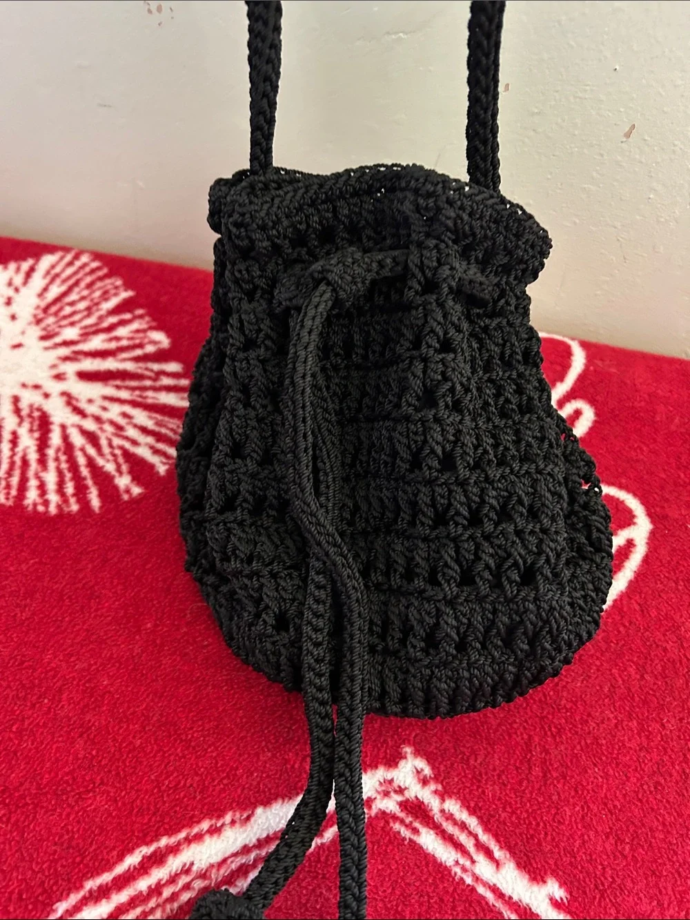 Mudd crocheted bucket bag